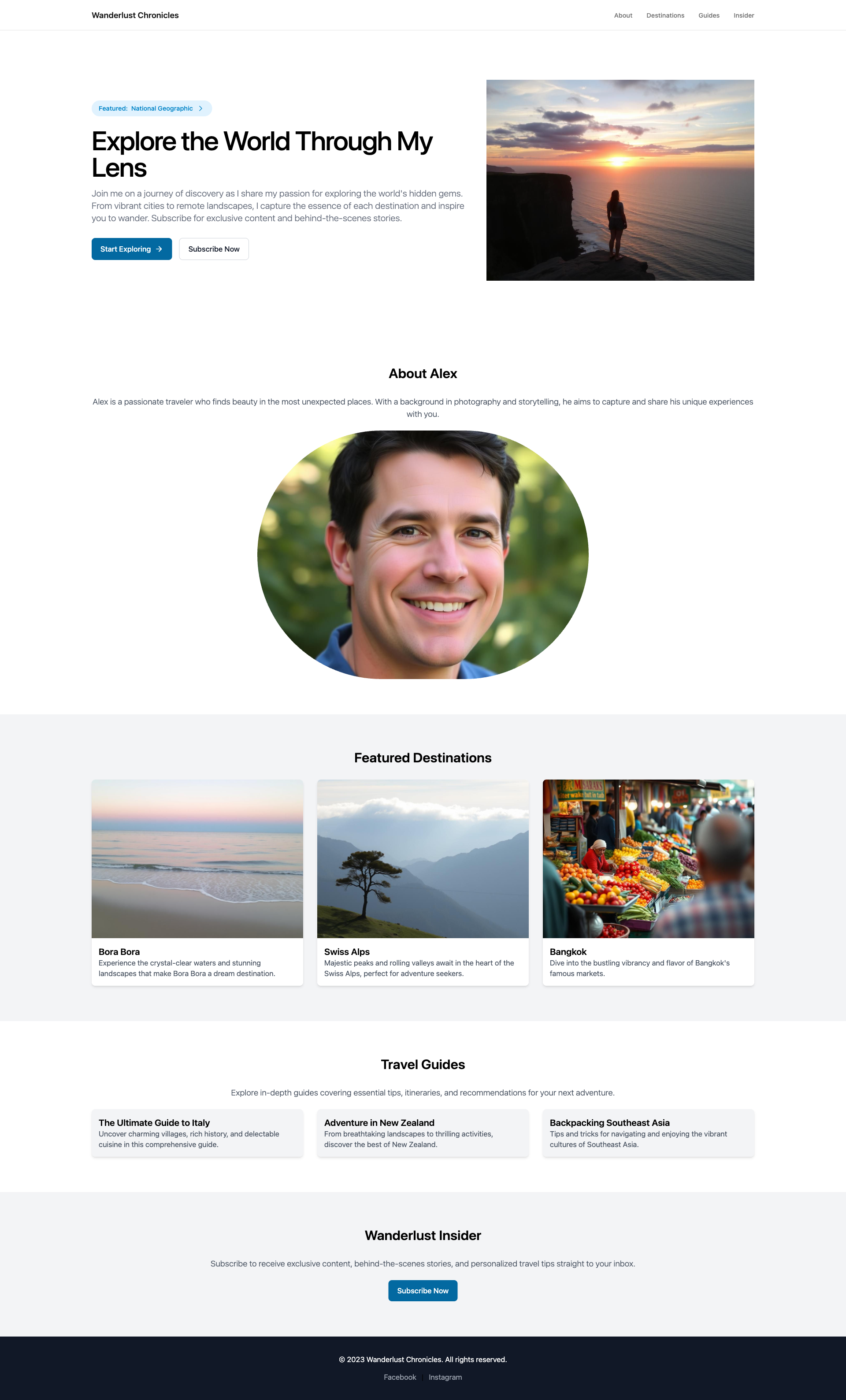 Wanderlust Chronicles - Alex's Travel Adventures