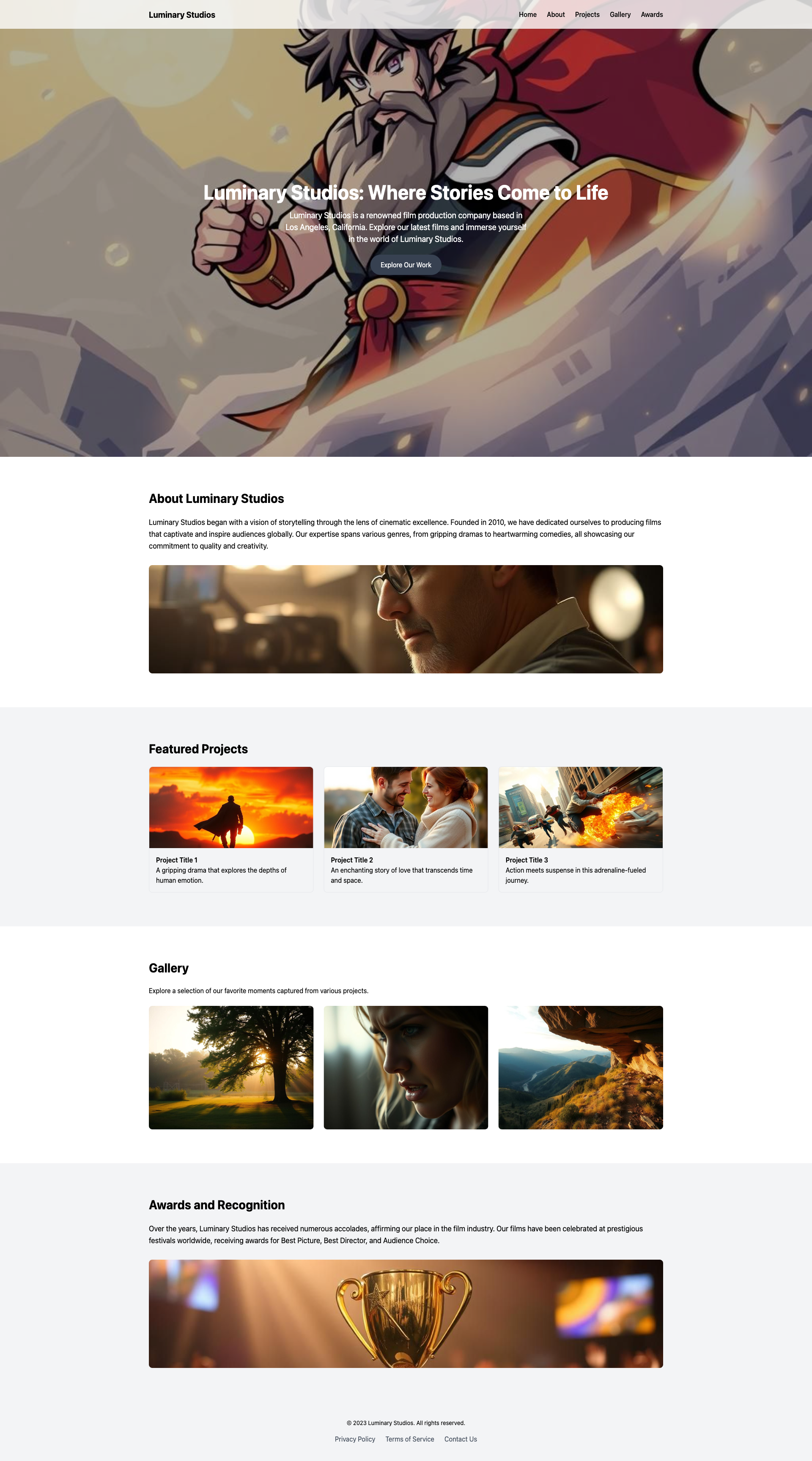 Luminary Studios: Cinematic Excellence