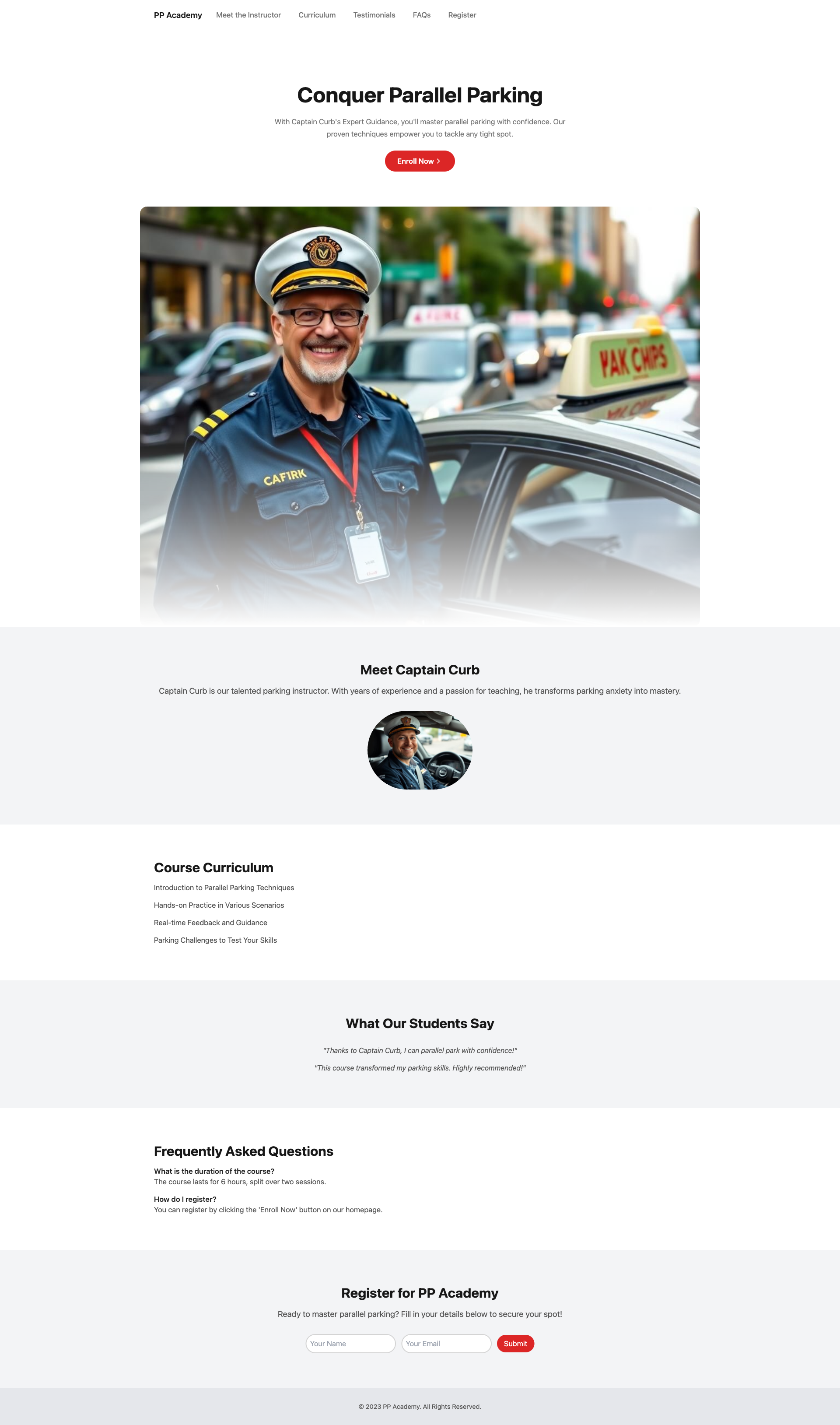 PP Academy - Master Parallel Parking with Captain Curb