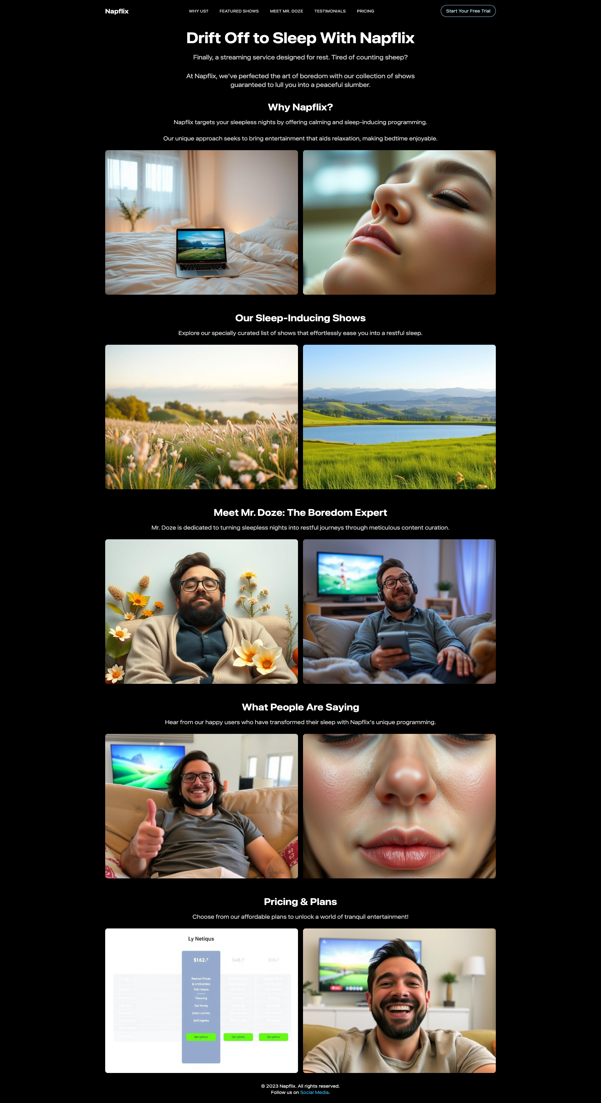Napflix: Sleep-Inducing Streaming for a Peaceful Night