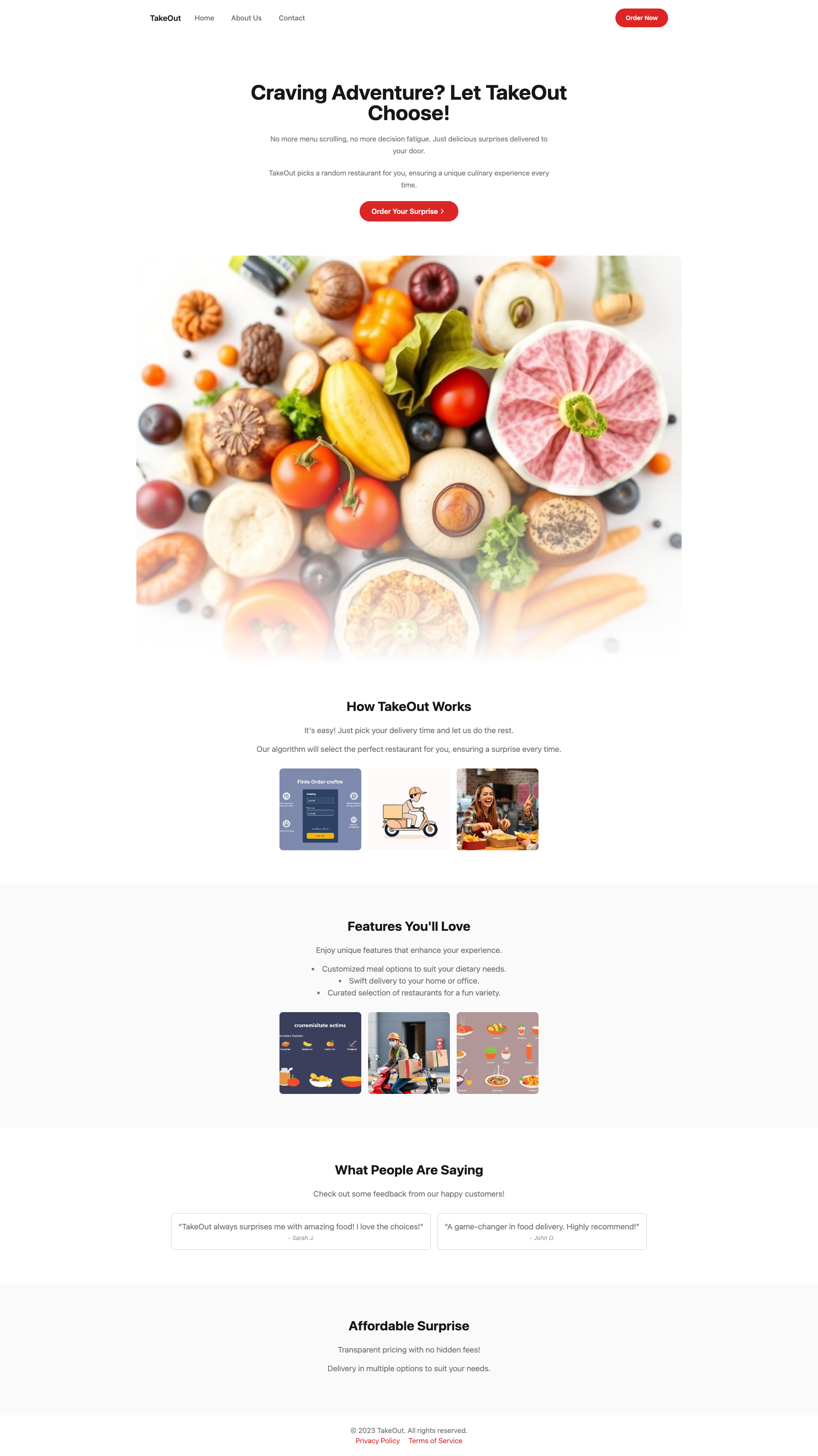 TakeOut: Your Daily Dose of Delicious Surprise