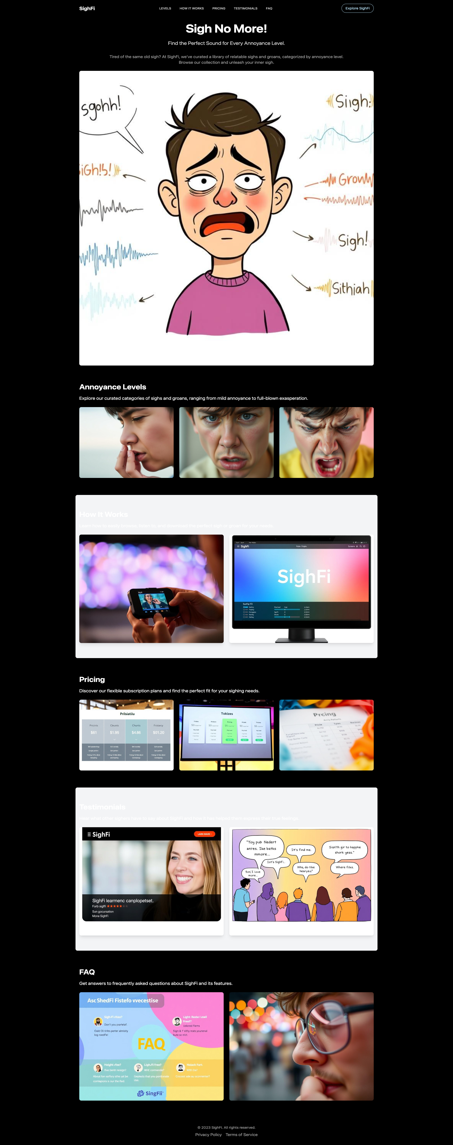 SighFi: The Audio Library of Relatable Sighs and Groans