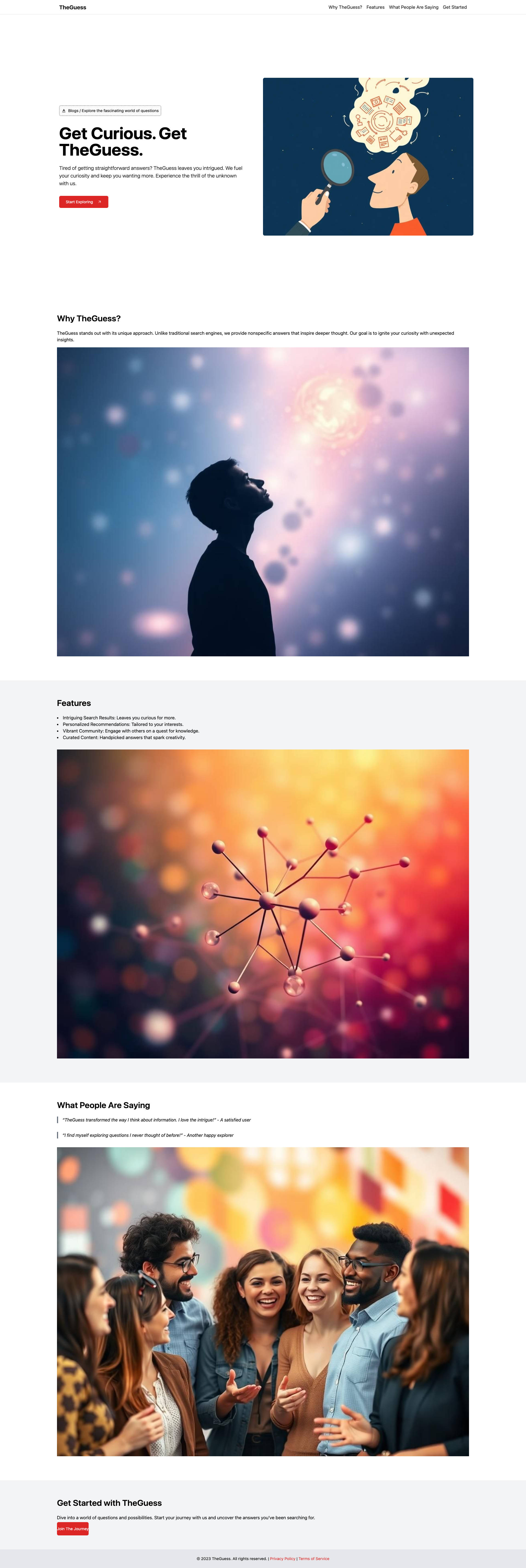 TheGuess: Search for Intriguing Answers