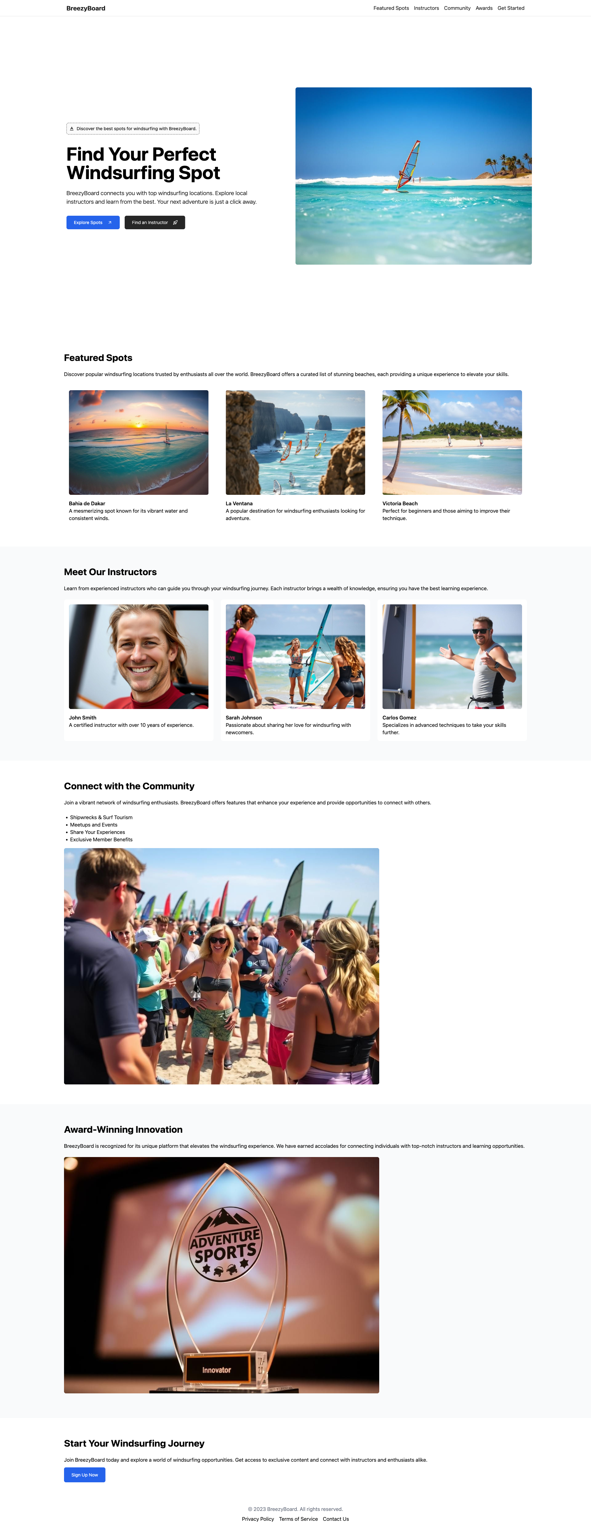 BreezyBoard - Find Your Next Windsurfing Adventure