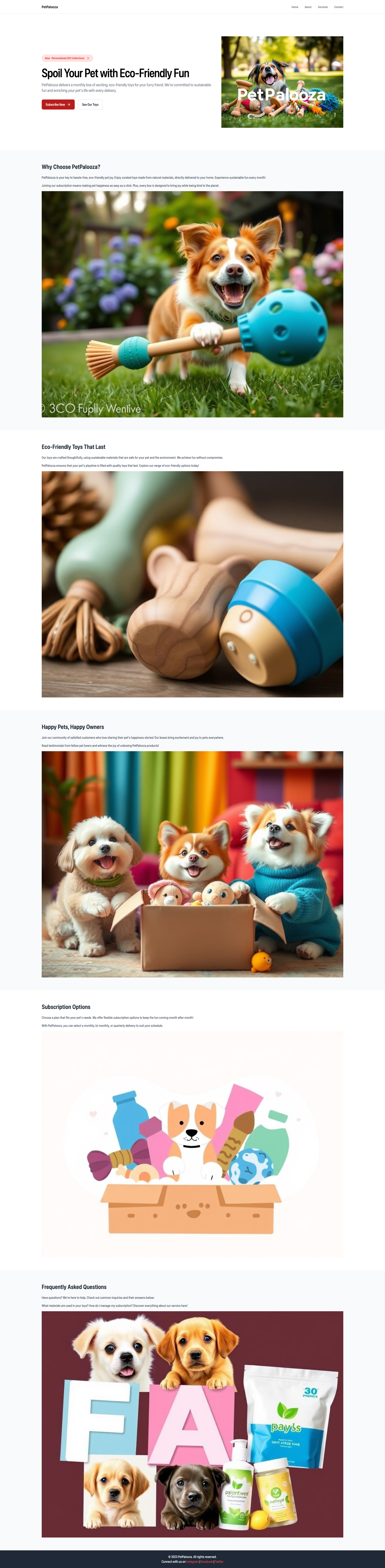 PetPalooza: Eco-Friendly Pet Toys Delivered Monthly