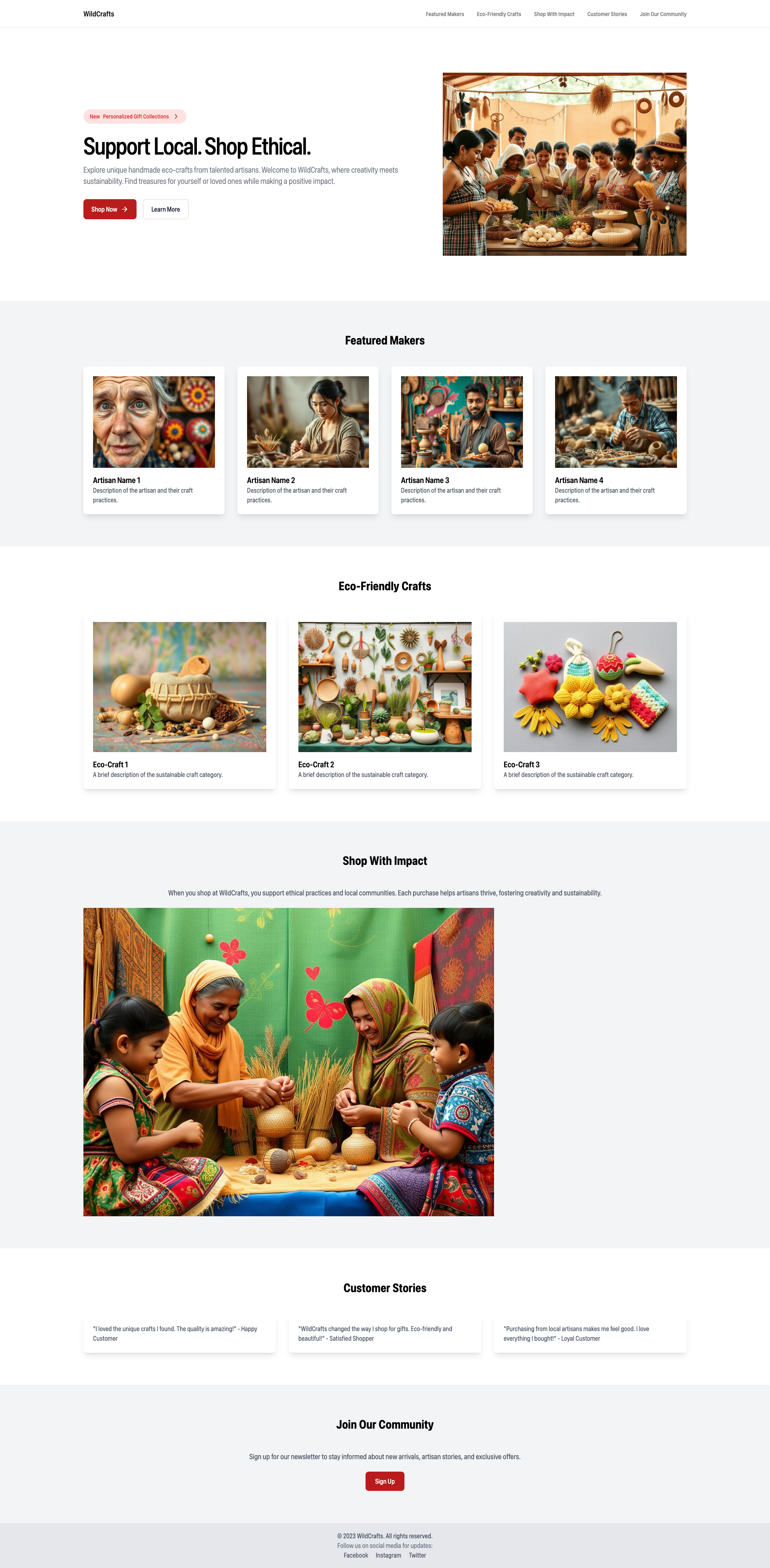 WildCrafts - Shop Eco-Friendly Handmade Crafts