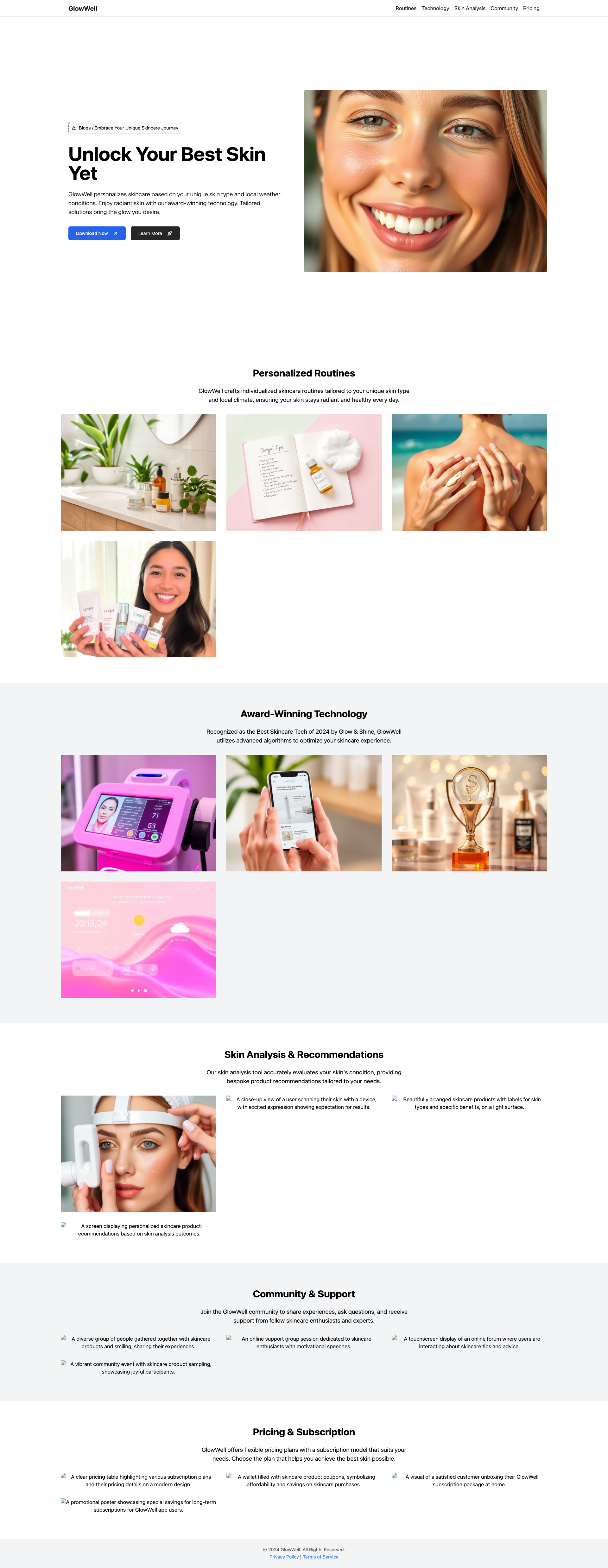 GlowWell: Personalized Skincare for Radiant Skin