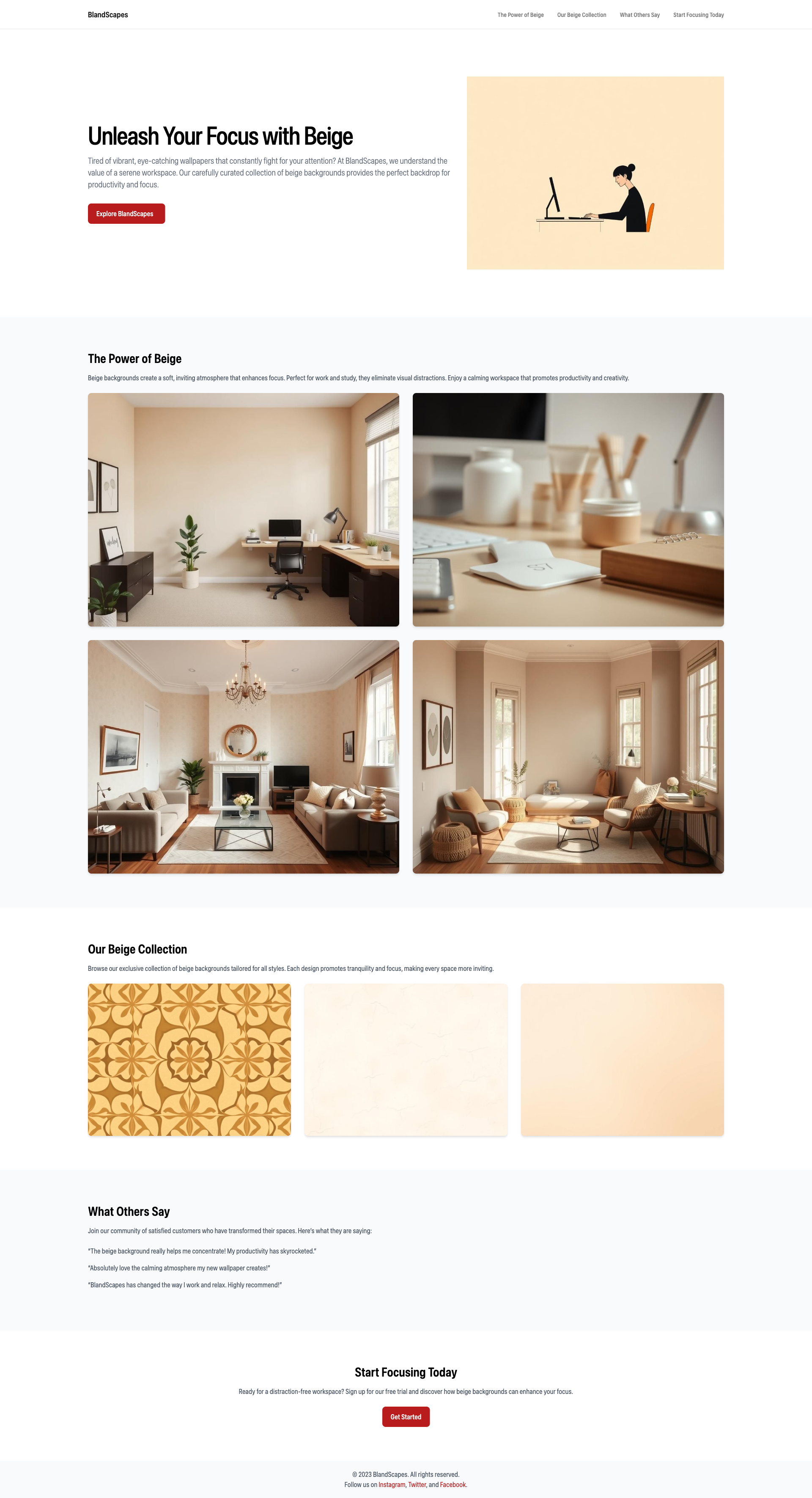 BlandScapes - Beige Backgrounds for a Distracted-Free Life