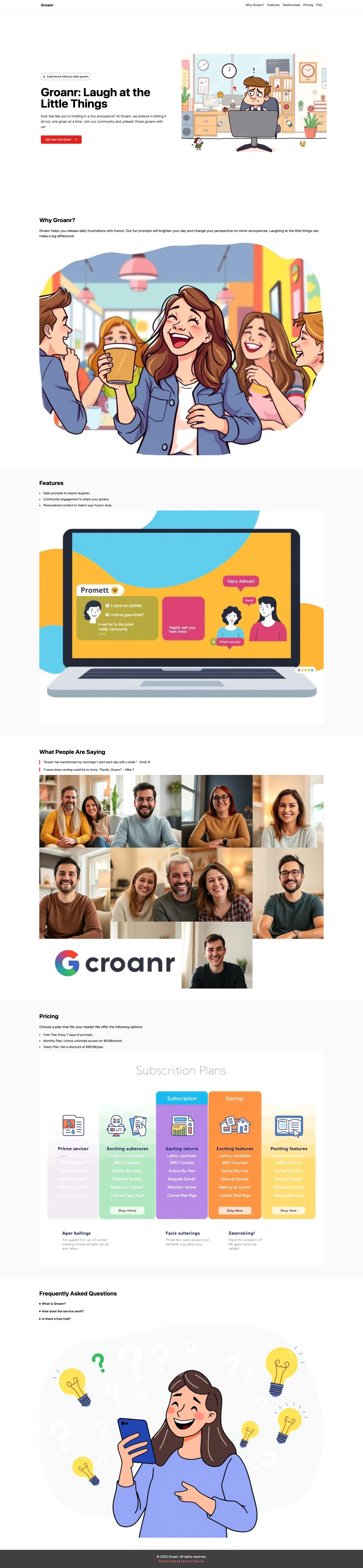 Groanr - Daily Prompts to Groan About