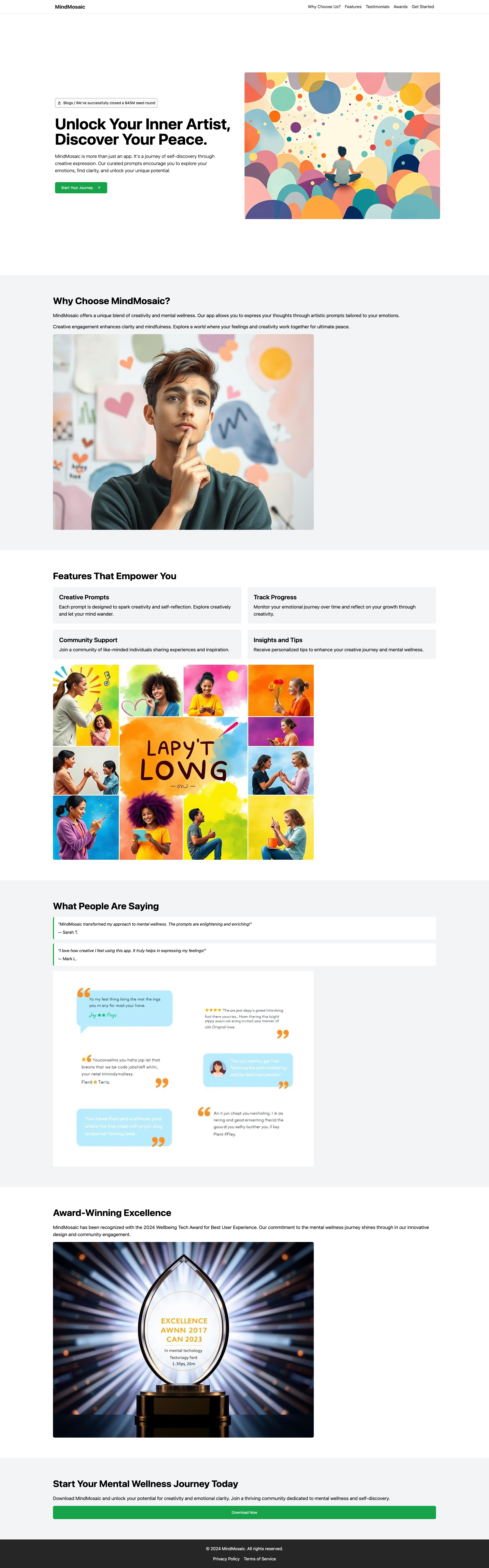 MindMosaic: Creative Prompts for Mental Wellness