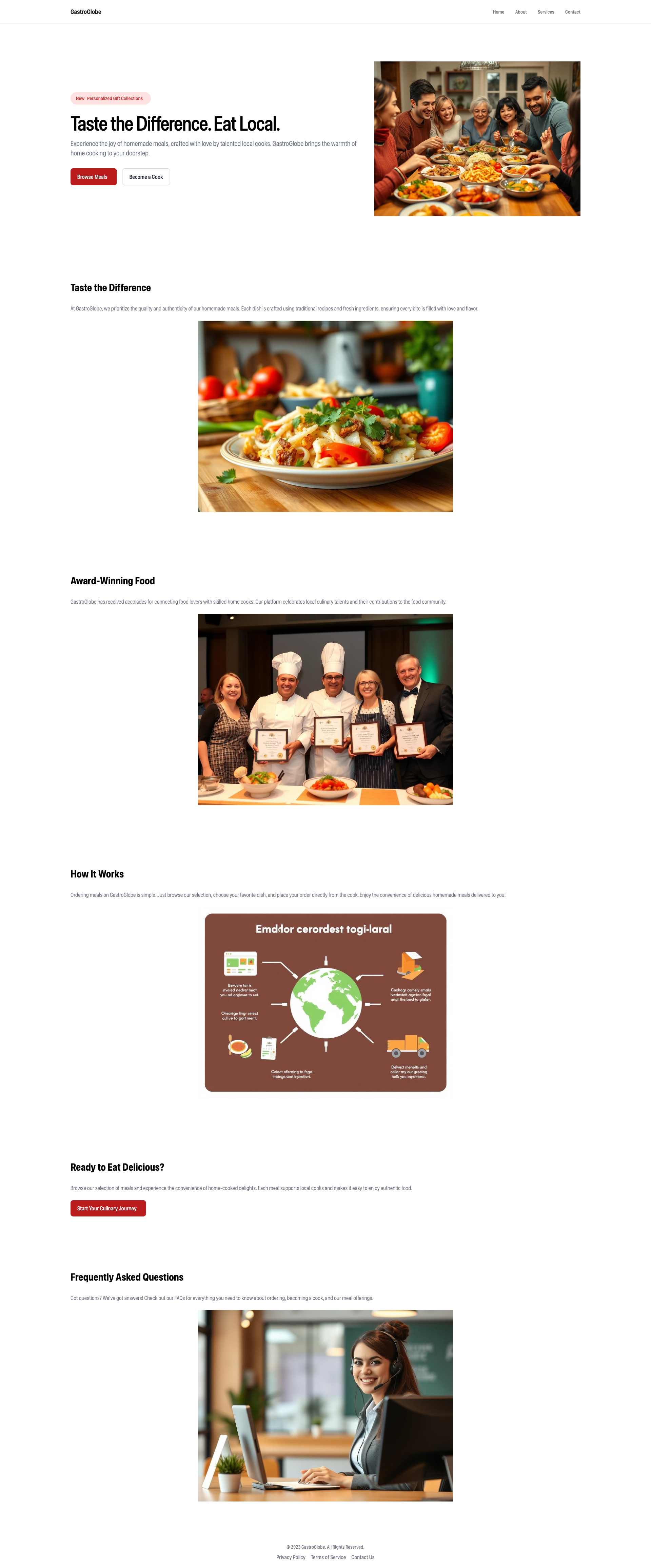 GastroGlobe: Discover Homemade Meals from Local Cooks