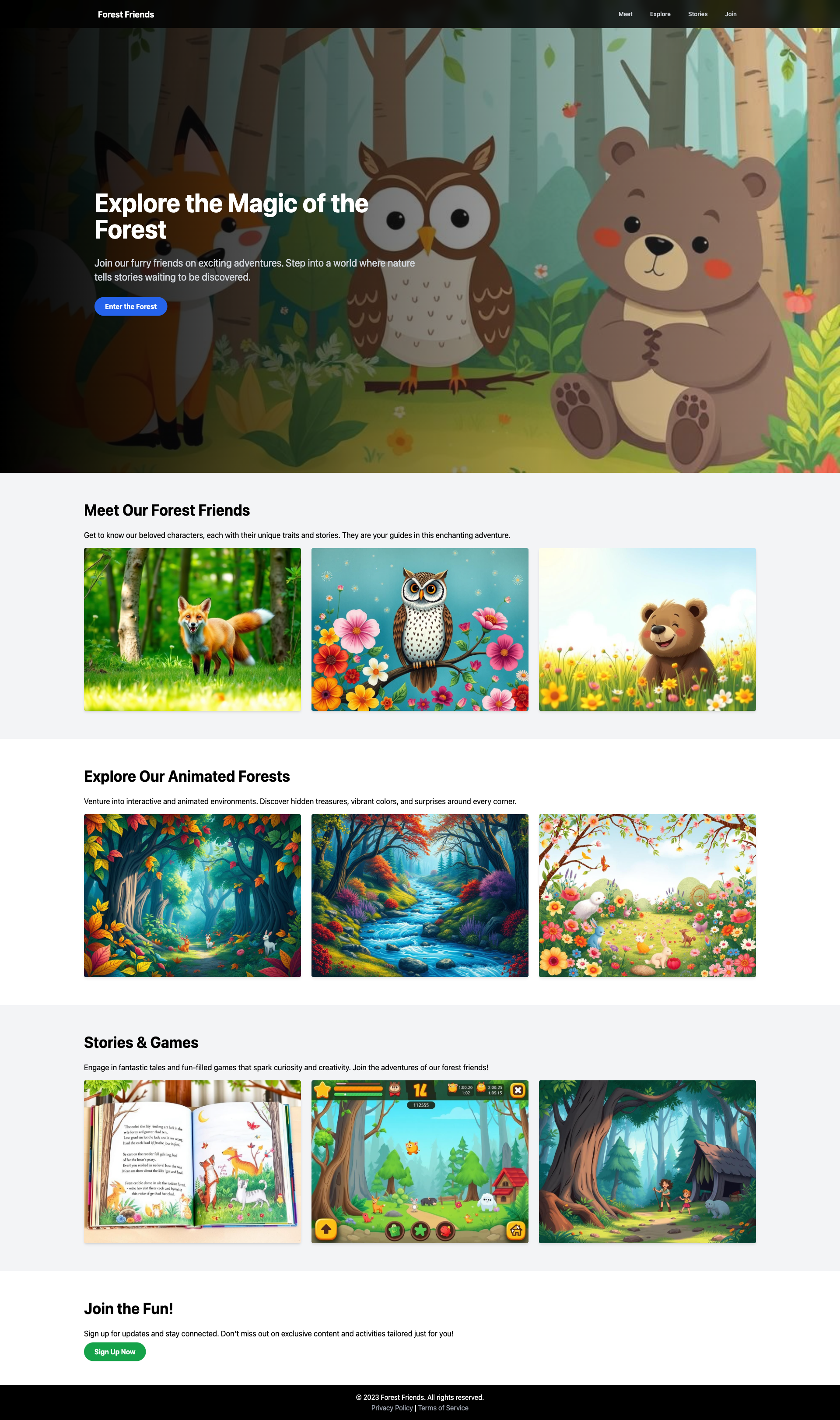 Forest Friends: Animated Adventures in the Woods