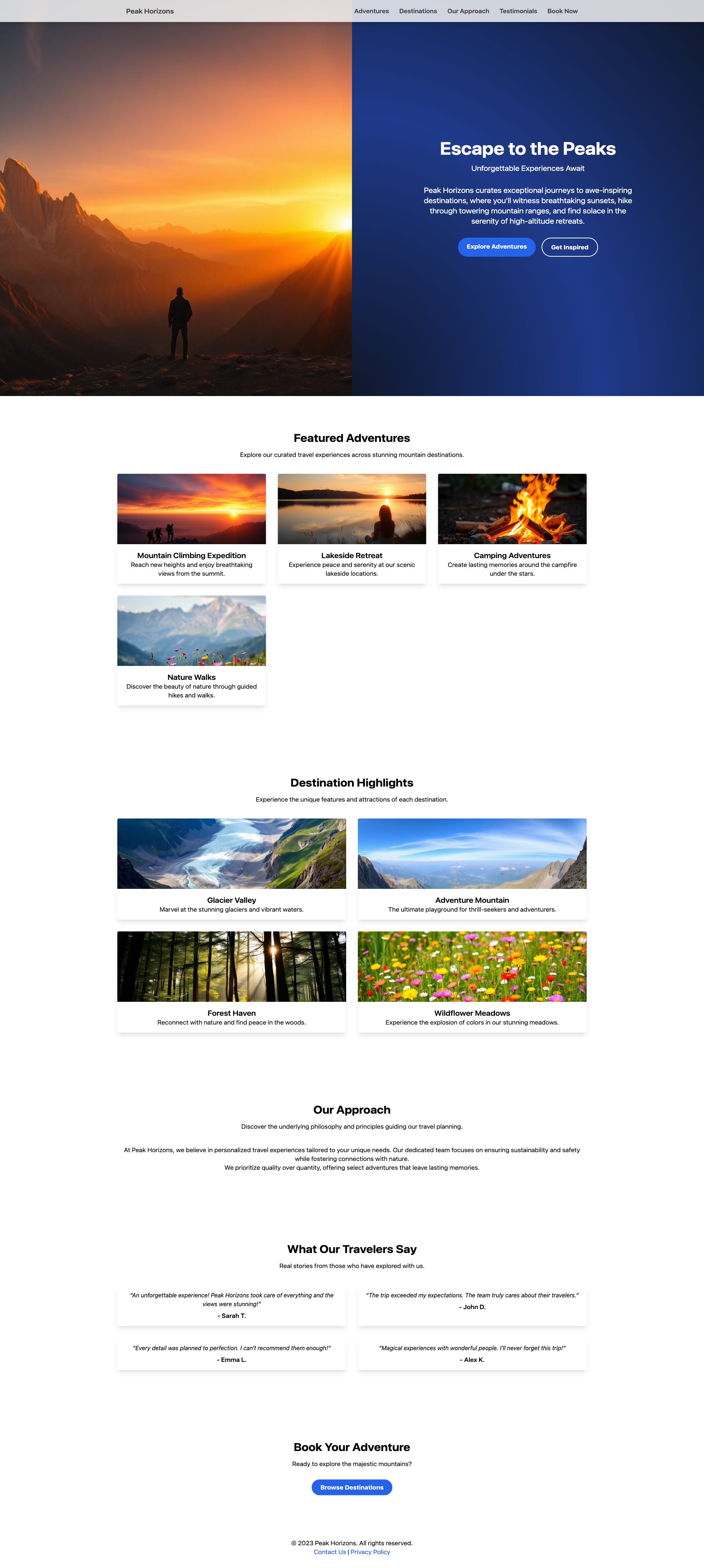 Peak Horizons - Escape to the Majestic Mountains